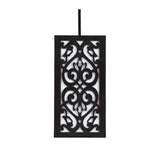 Carved Scroll Pattern Wooden Pendant Light - Decorative Hanging Lamp