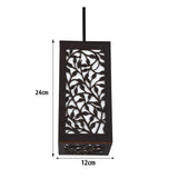 Unique Carved Wood Hanging Light - Modern Leaf Vine Design