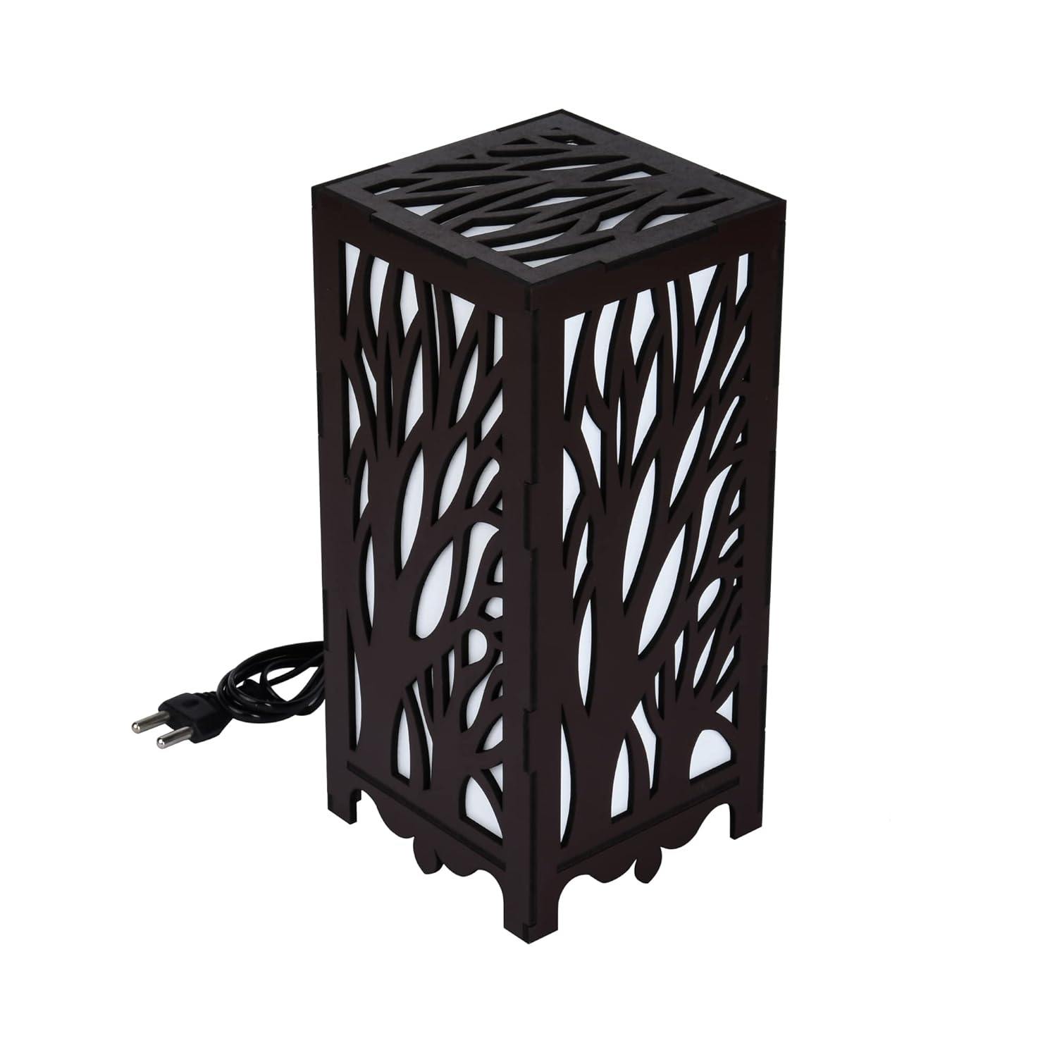 Decorative Wooden Table Lamp with Tree Motif