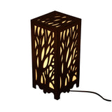 Decorative Wooden Table Lamp with Tree Motif