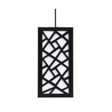 Contemporary Geometric Wood Hanging Lamp