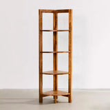 Sheesham wooden Corner Shelf In Ladder Motif
