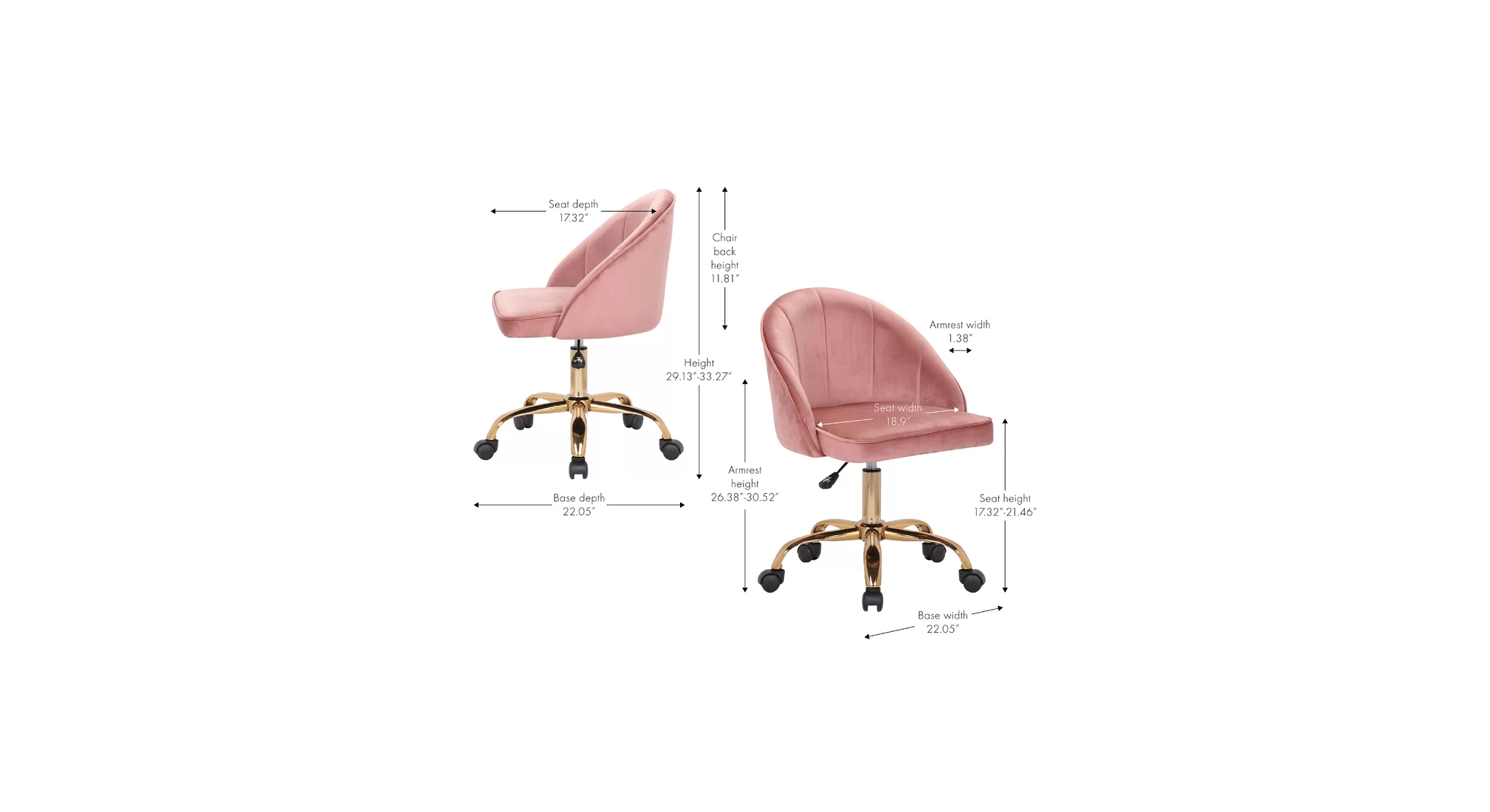 Pink HinVMen Task Chair