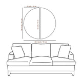 Abstract Monochrome Semi Circle Frames Set Of 2