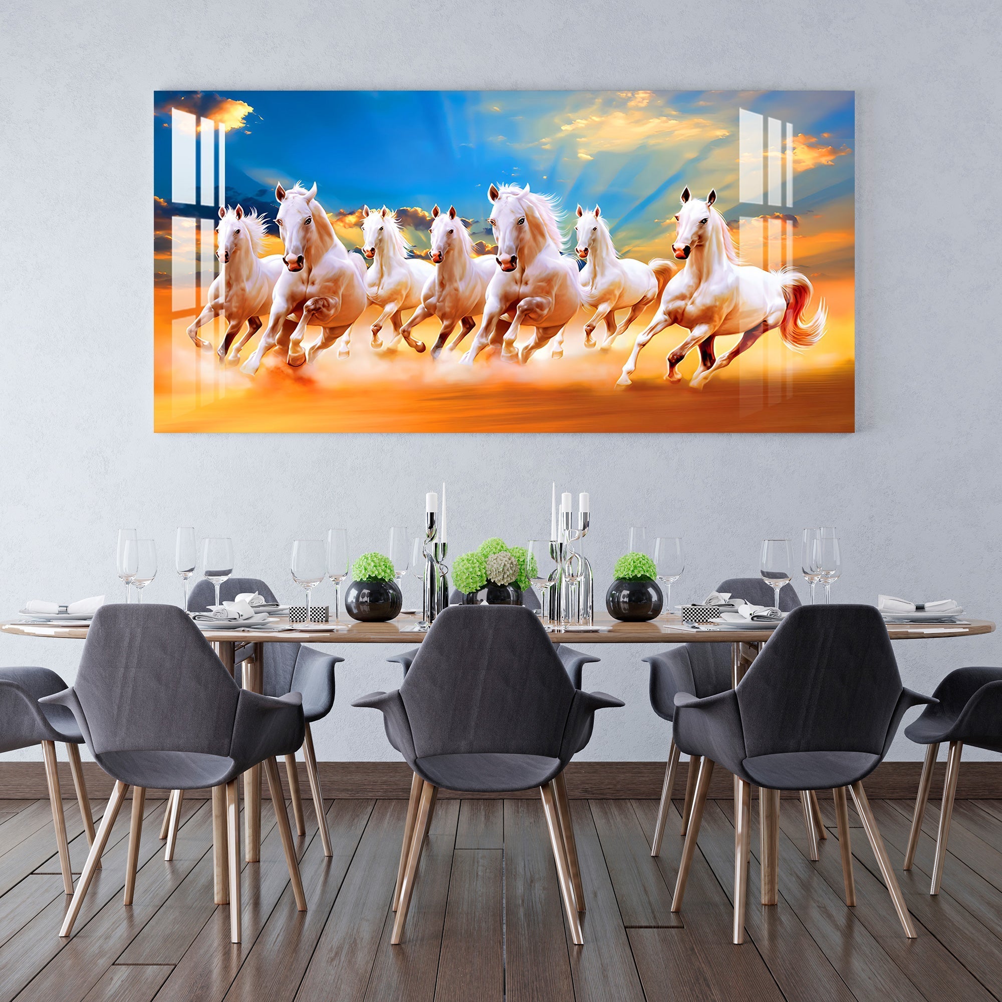 Horse Acrylic Wall Painting for Office – Professional Equestrian Wall Art