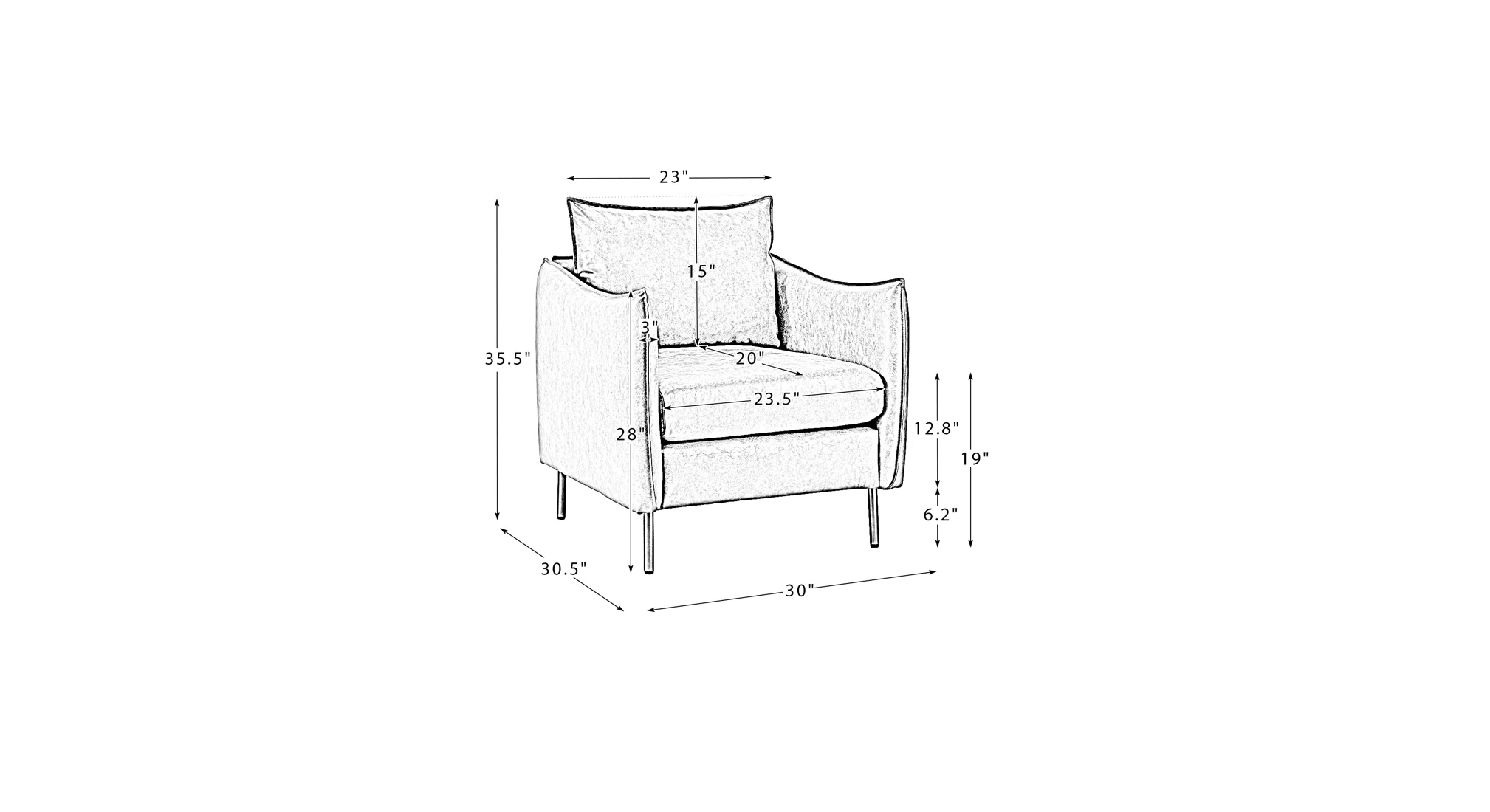 Beige Lucas Accent Chair