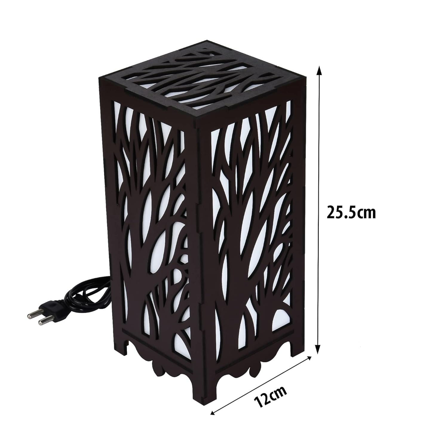 Decorative Wooden Table Lamp with Tree Motif