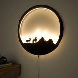 led wall light Backlit Wall Art Wooden Backlit Wall Art Designer wall art