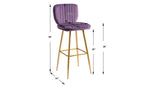 Purple Color Rafael Bar Stool