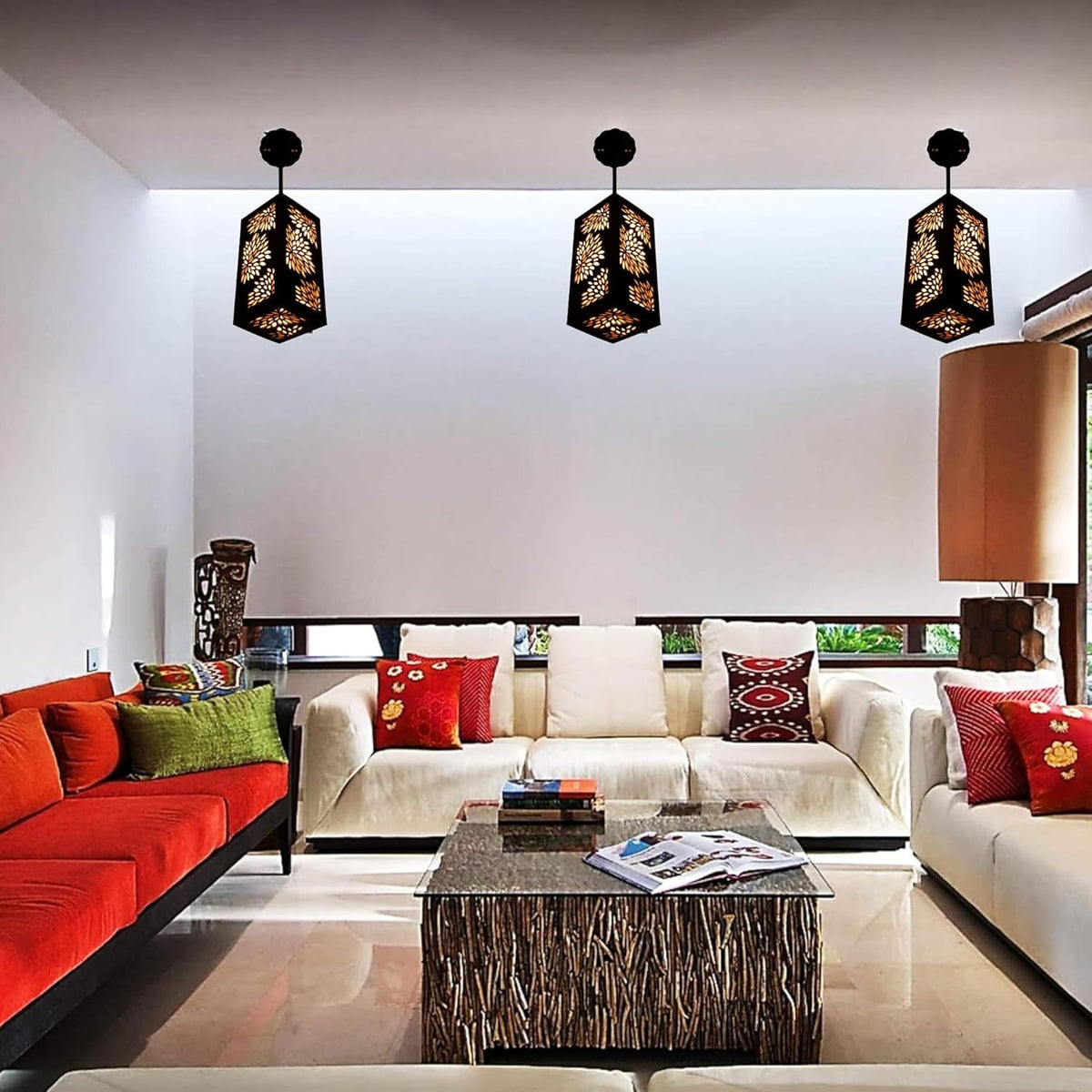 The Leaf Arbor Lantern - Wood Hanging Ambient Lighting