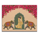 Mughal Elephats Paintings Canvas Art Indian Ethnic Traditional Wall Art Large Size Perfect For Living Rooms, Bedrooms, and Office Spaces