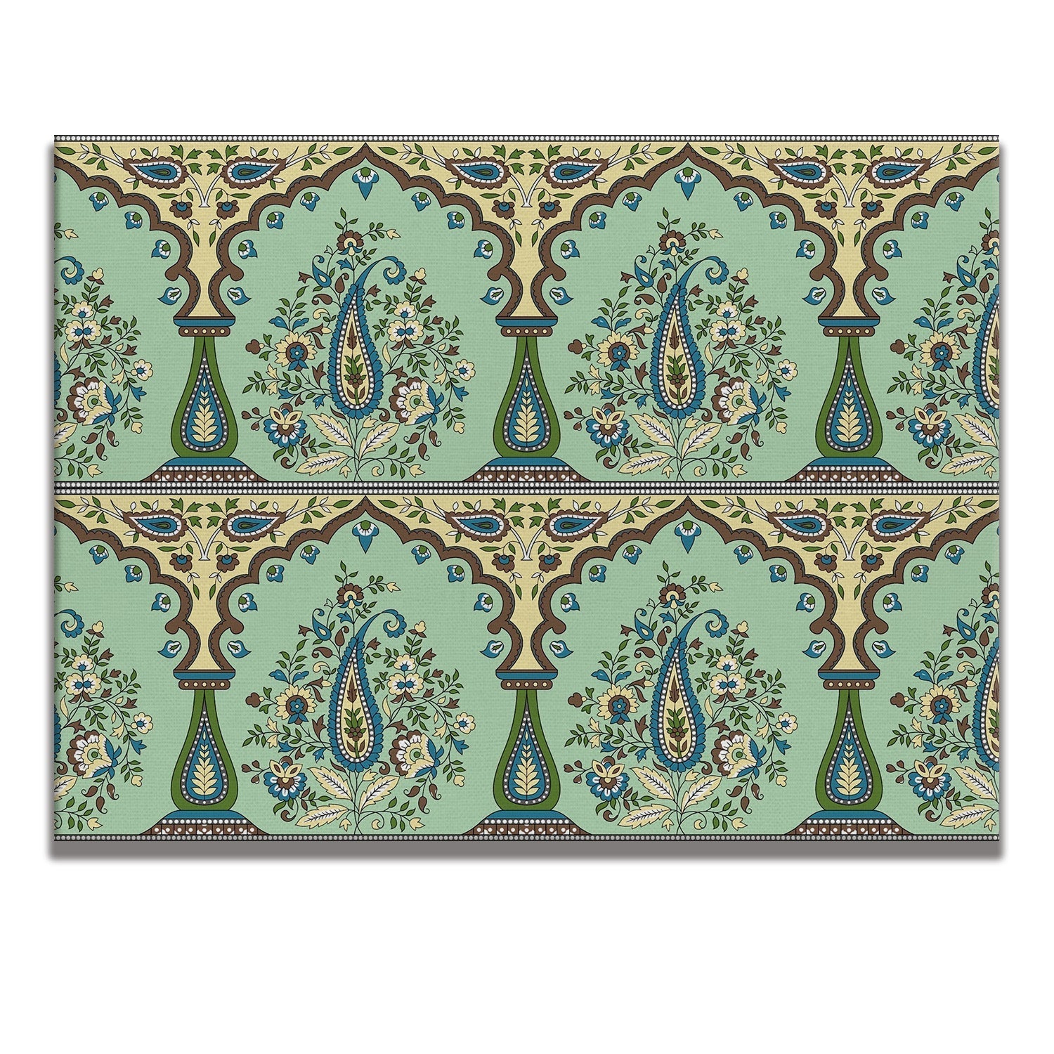 Indian Ethnic Traditional Painting On Canvas Print Abstract Blue Wall Art Size For Living Room Wall Decoration Framed Art for Bedroom Hotel Office