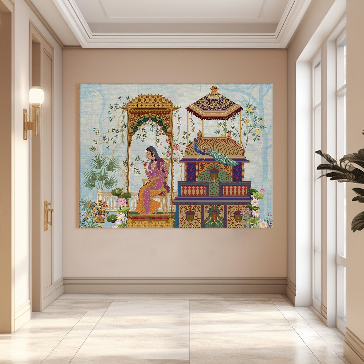Indian Ethnic Traditional Art Paintings: Enhance Your Home Décor with Framed Canvas Madhubani Wall Art Masterpieces - Perfect for Living Rooms, Bedrooms, and Office Spaces