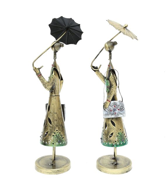 Umbrella doll set of 2 table decor