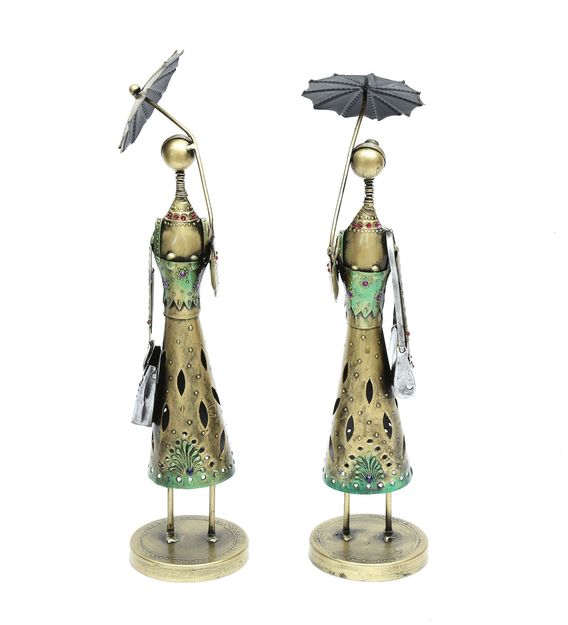 Umbrella doll set of 2 table decor