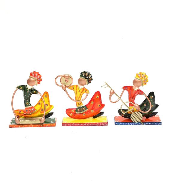 Small musician Set Of 3 table decor