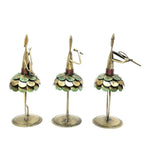 Lady musicianFigurine Set Of 3 table decor