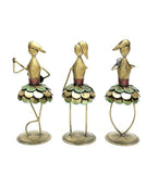 Lady musicianFigurine Set Of 3 table decor