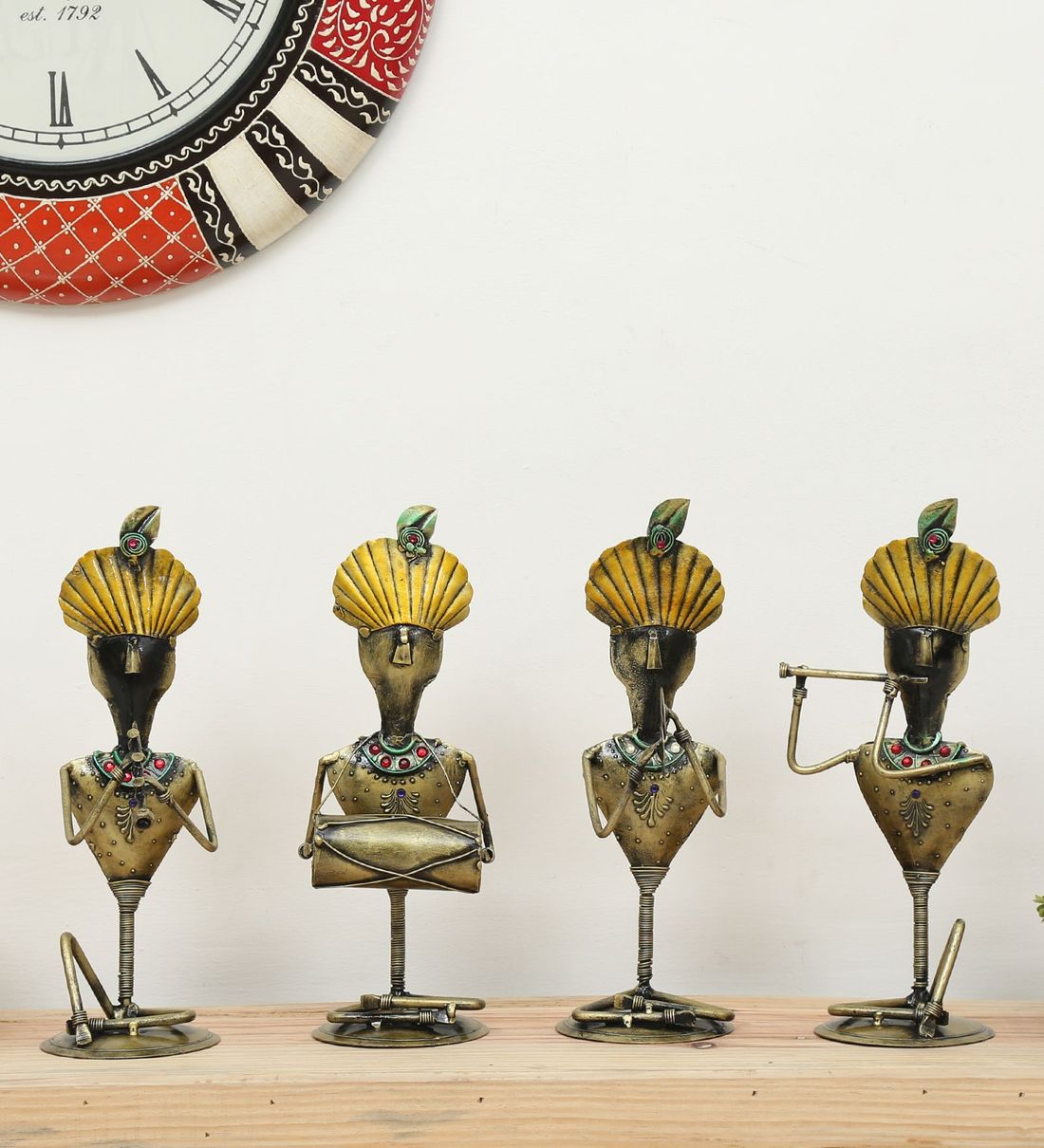 Musician man Set Of 4 table decor