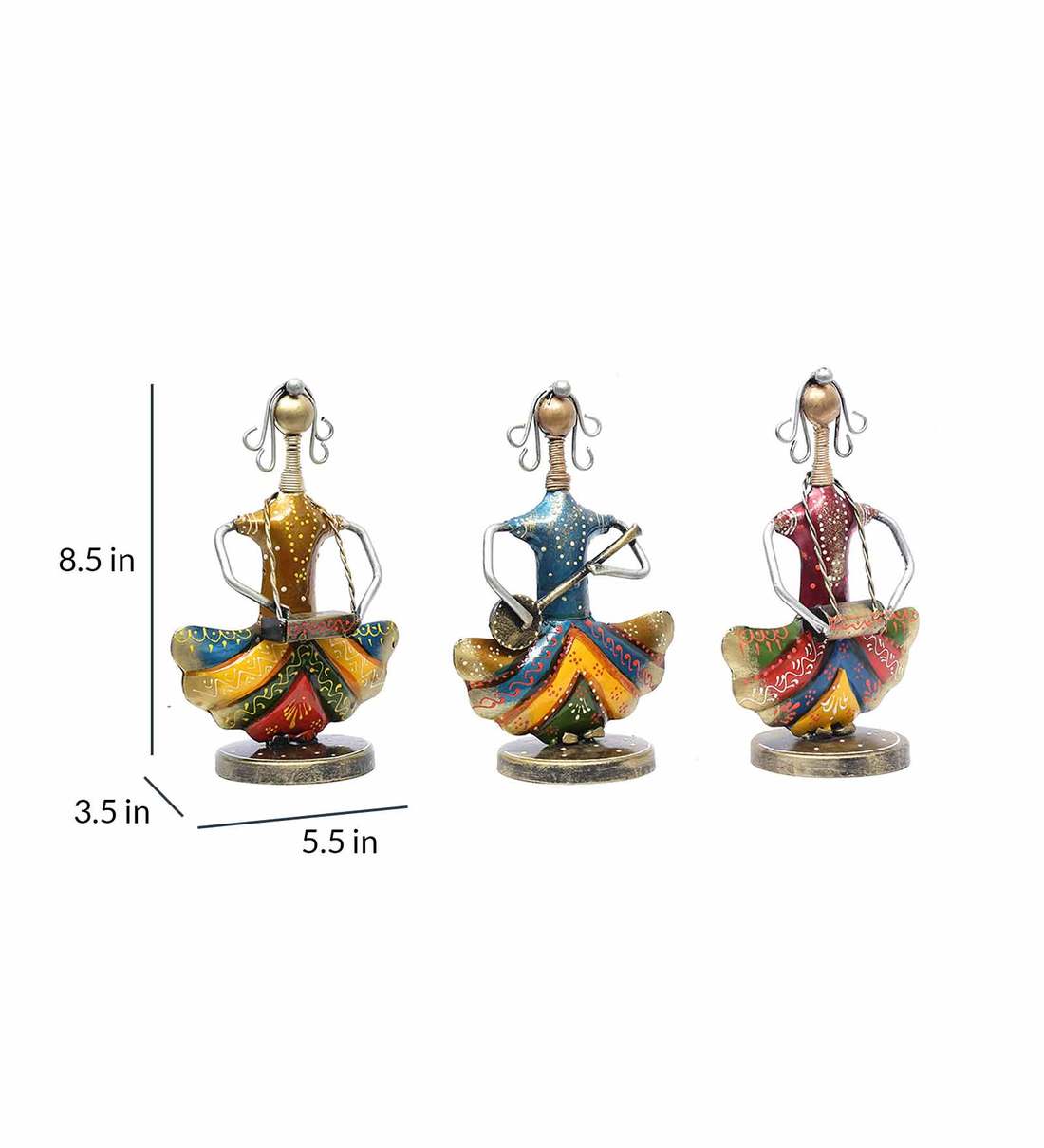 Musician Dolls Figurines set of 3 table decor
