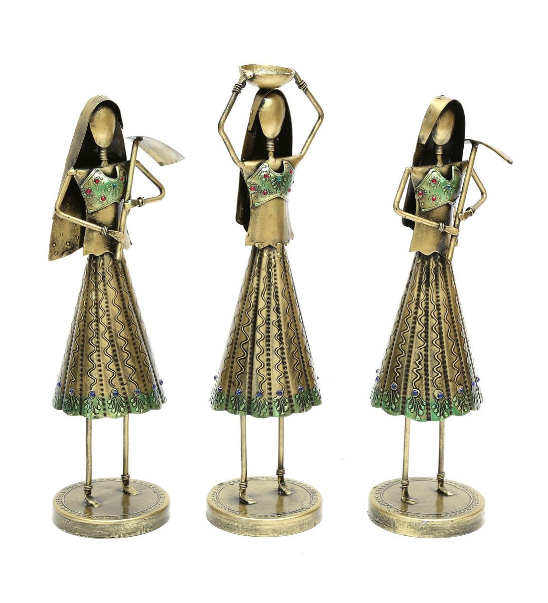 Narega lady Figurine Set Of 3 table decor