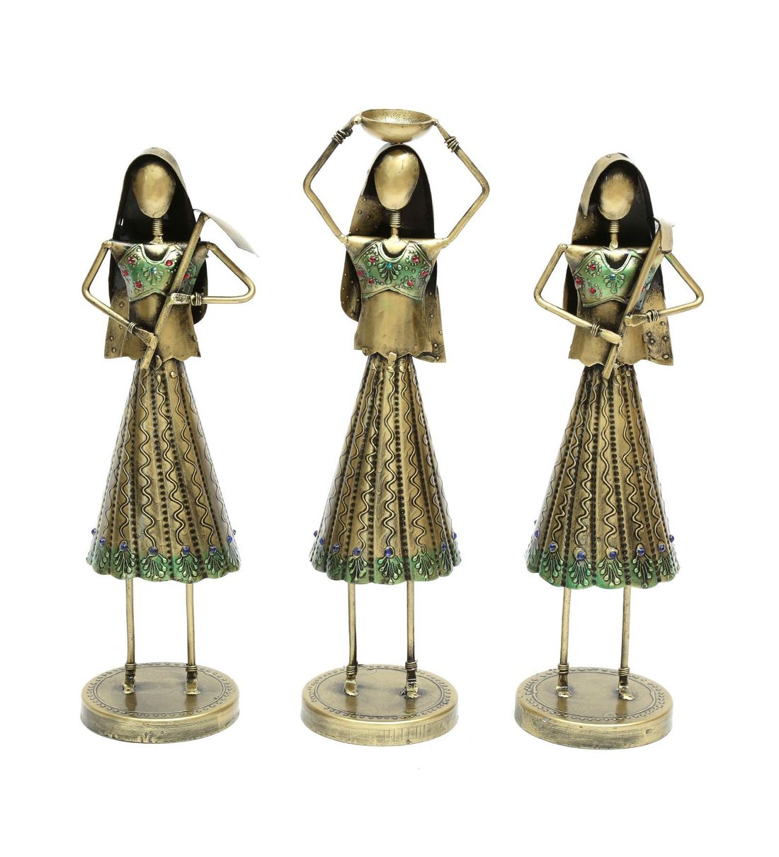 Narega lady Figurine Set Of 3 table decor