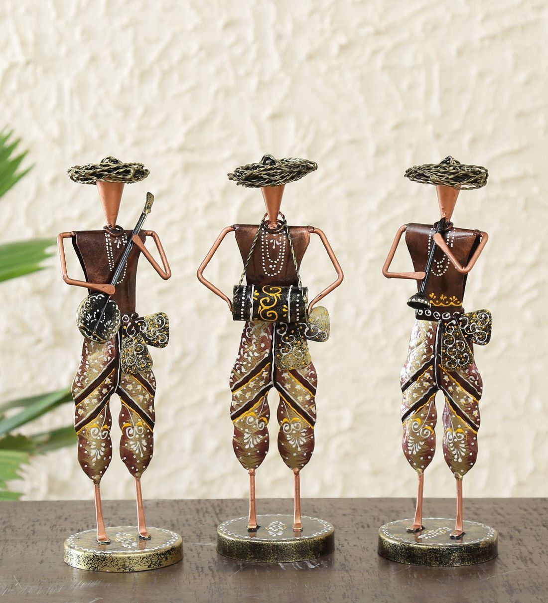 Musician Human Figurine Set Of 3 table decor