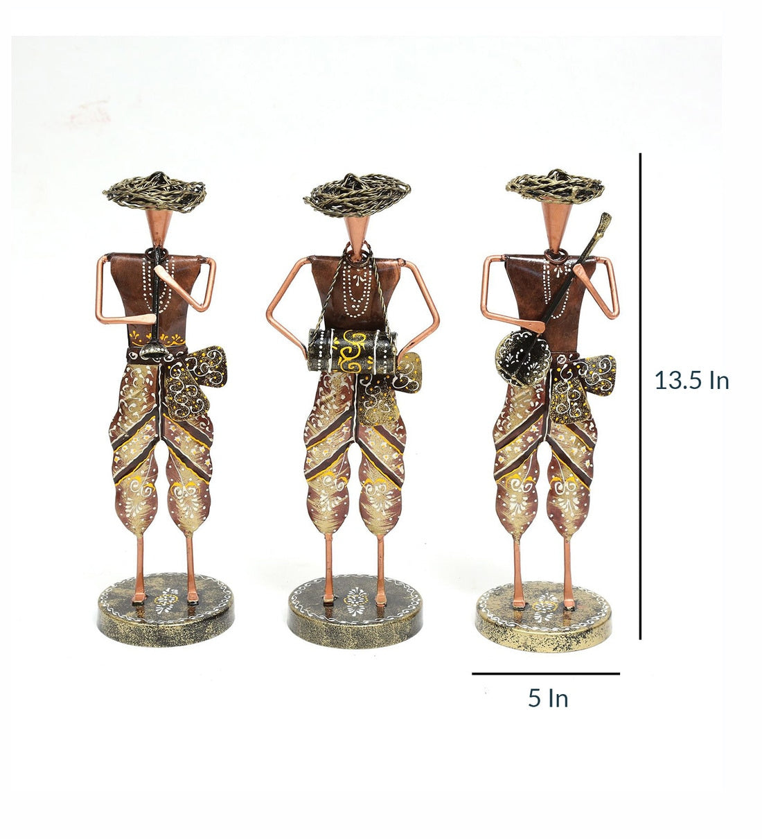 Musician Human Figurine Set Of 3 table decor