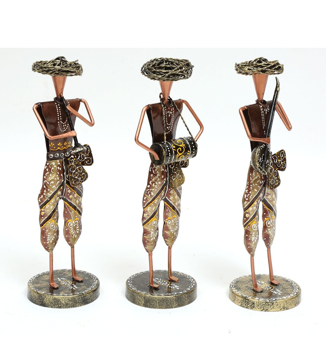 Musician Human Figurine Set Of 3 table decor