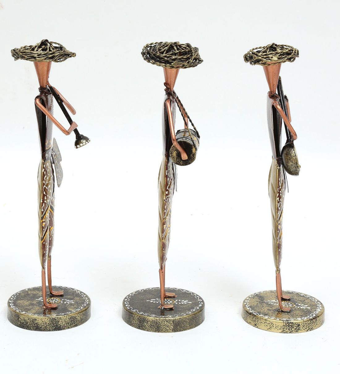 Musician Human Figurine Set Of 3 table decor