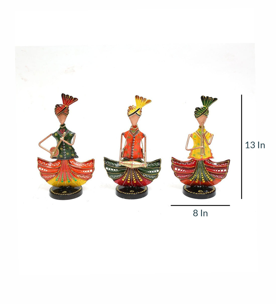 Punjabi Human Figurine Set Of 3 table decor