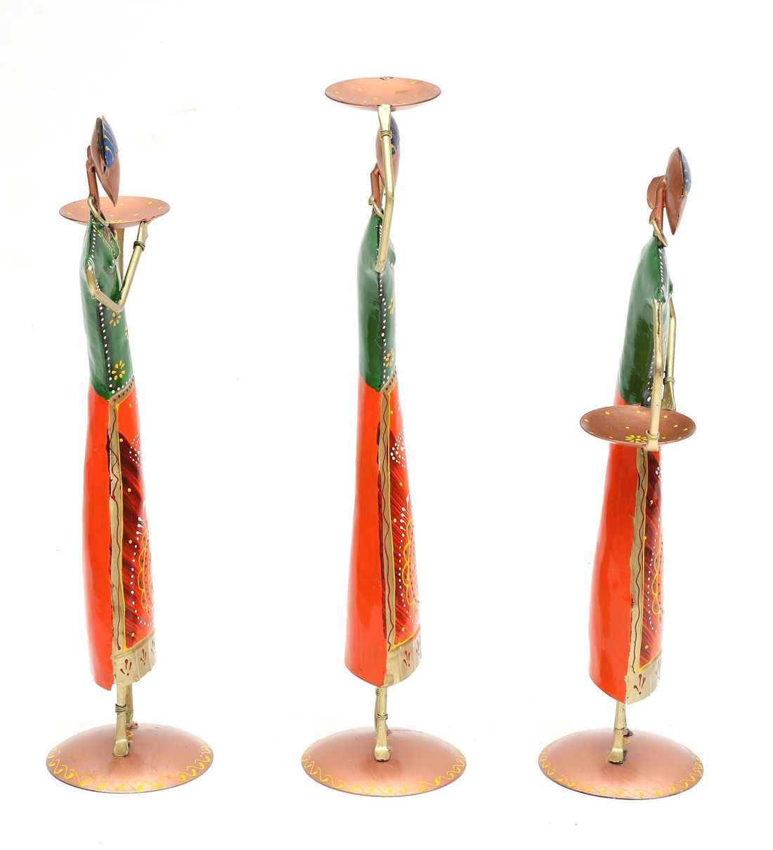Lady farmer Figurine Set Of 3 table decor