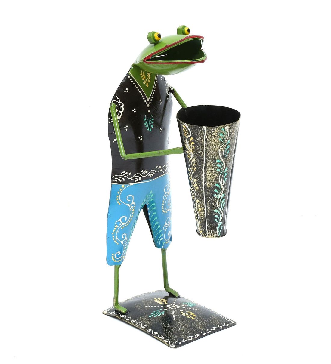 Frog pen holder table decor