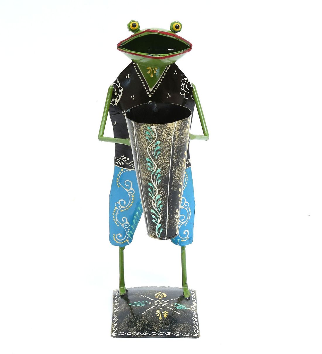 Frog pen holder table decor