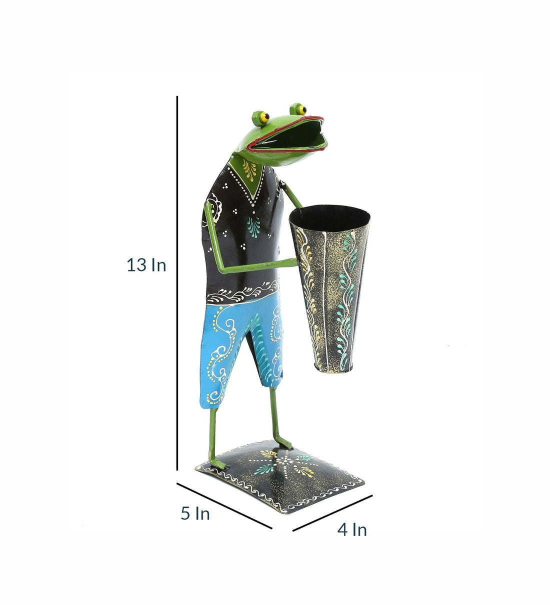 Frog pen holder table decor