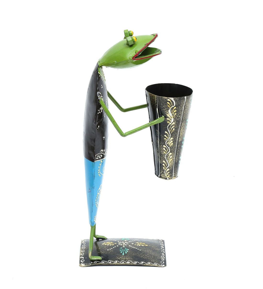 Frog pen holder table decor