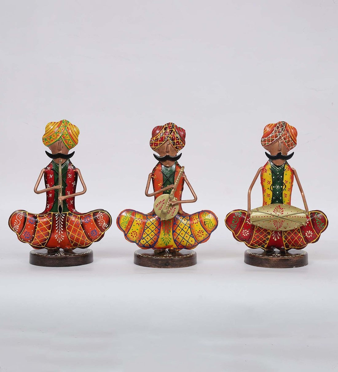 Sitting Men Mini musician  Set of 3 table decor