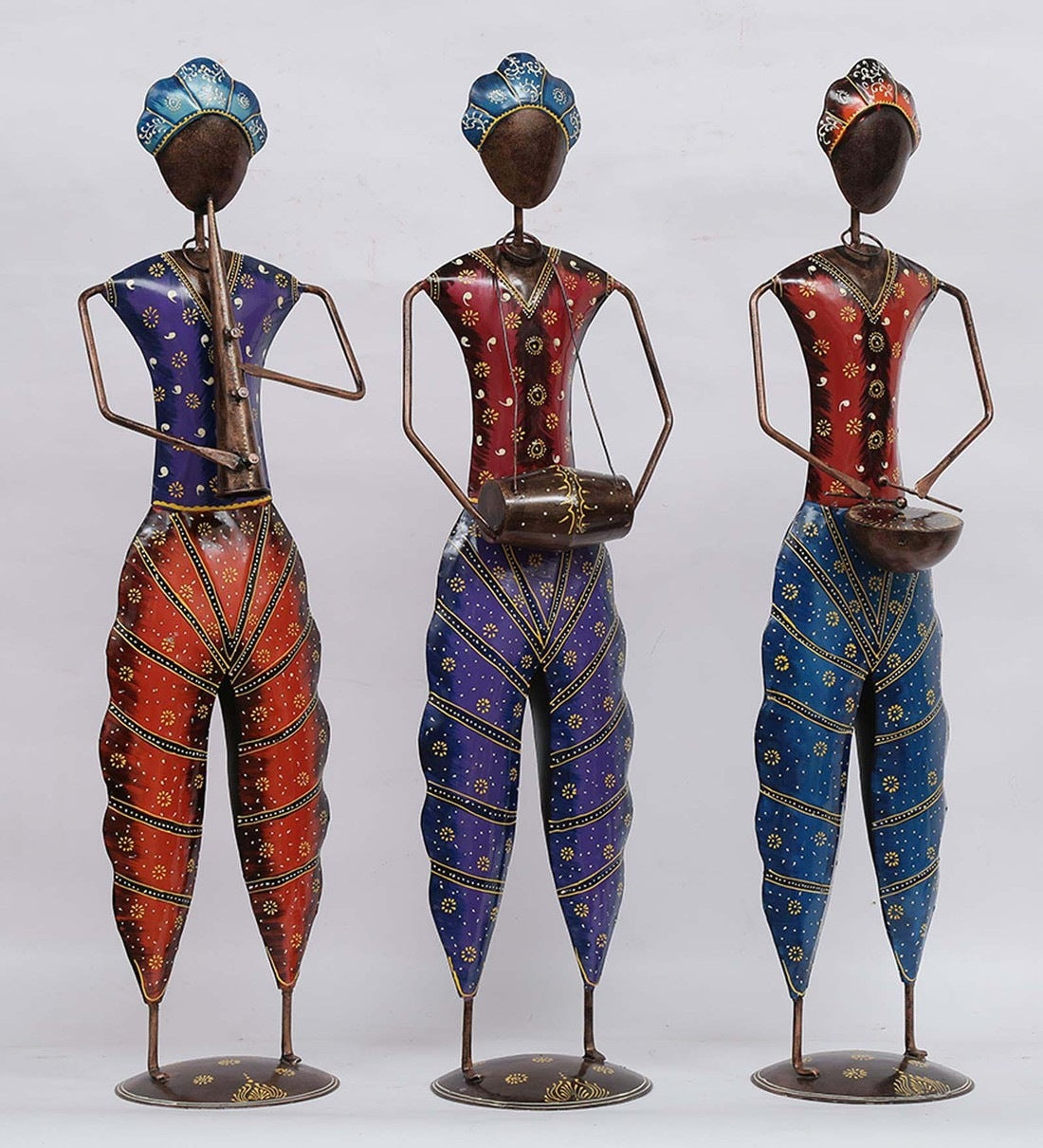 Musician Men Big Human Figurine, Set of 3 table decor
