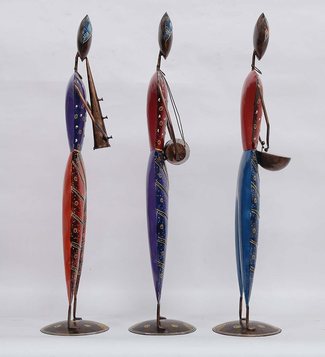 Musician Men Big Human Figurine, Set of 3 table decor
