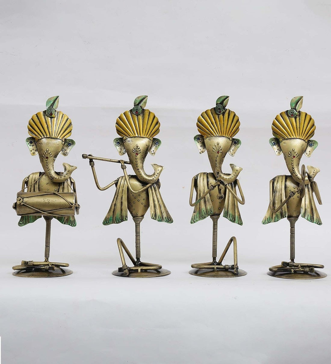 Ganesh musician set of 3 table decor