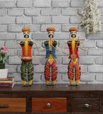 Musician Rajasthani Human Figurine, Set of 3 table decor