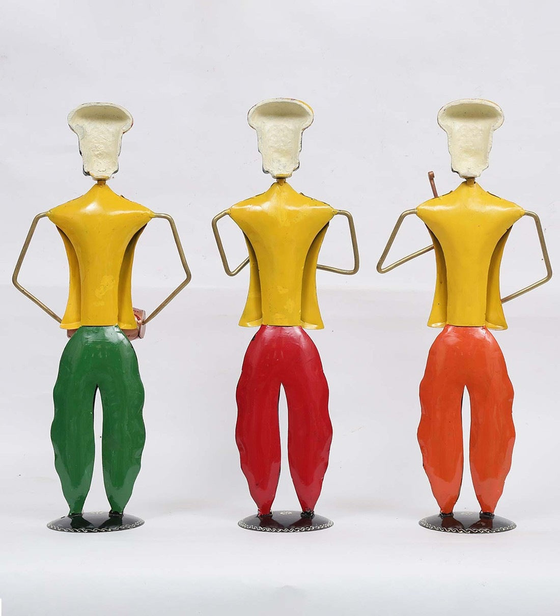 Musician Rajasthani Human Figurine, Set of 3 table decor