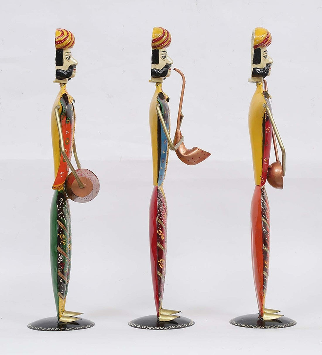 Musician Rajasthani Human Figurine, Set of 3 table decor