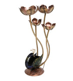 Peacock with Flower Tea Light Holder Figurine table decor