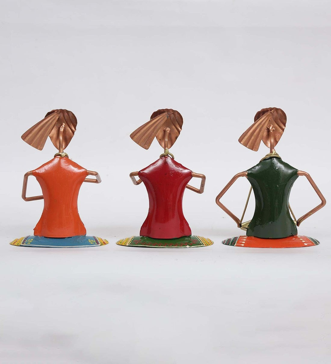 Small Sitting Musician Human Figurine, Set of 3 table decor