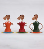 Small Sitting Musician Human Figurine, Set of 3 table decor