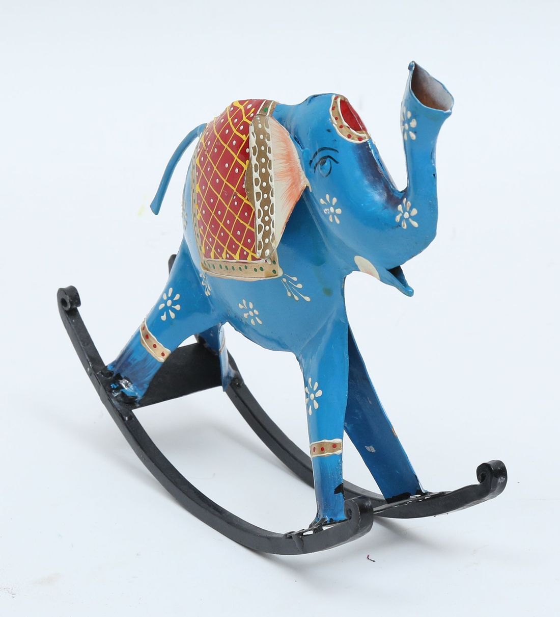 Rocking elephant Iron Animal Figurine table decor