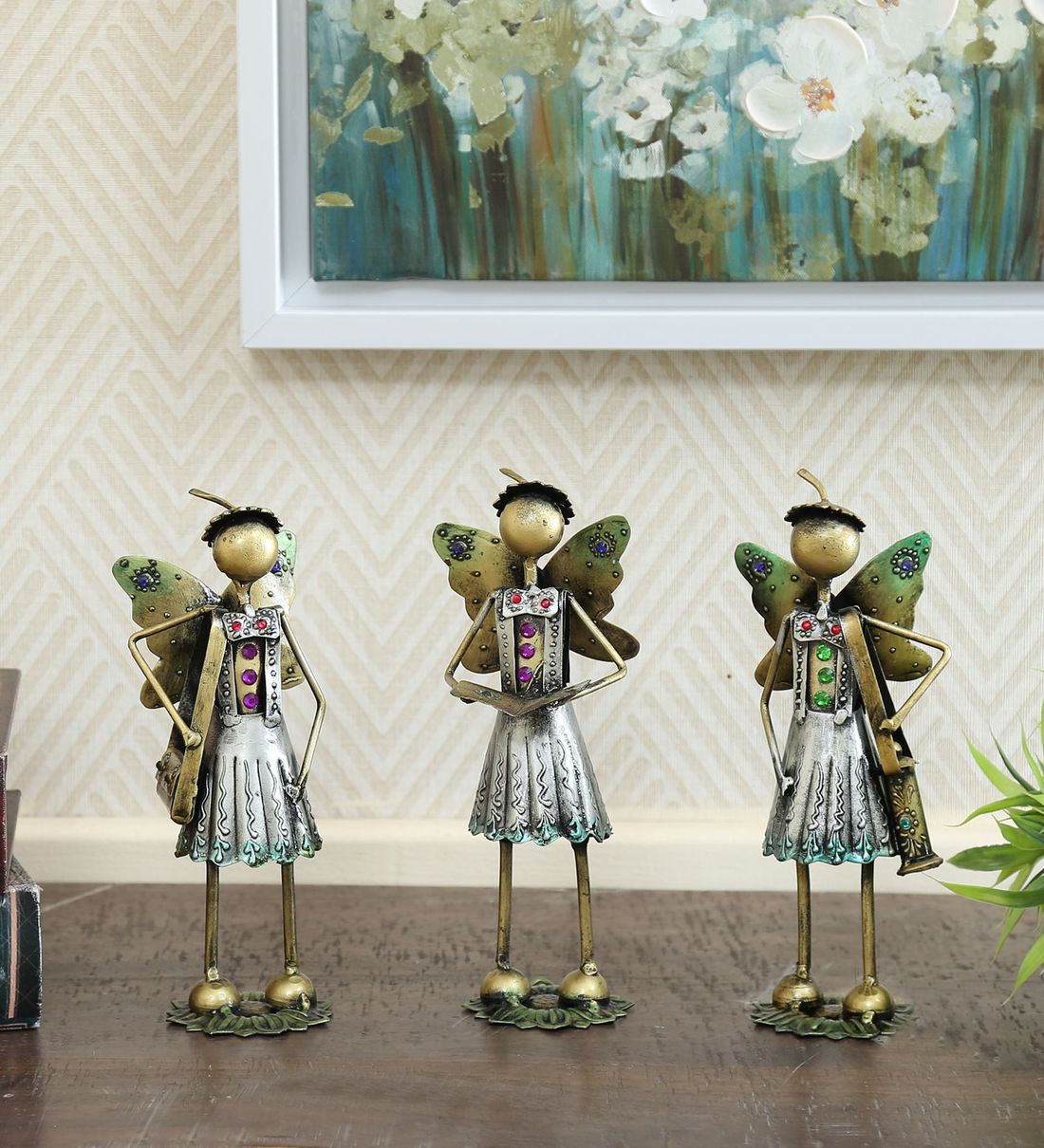 School Girl Figurine Set Of 3 table decor