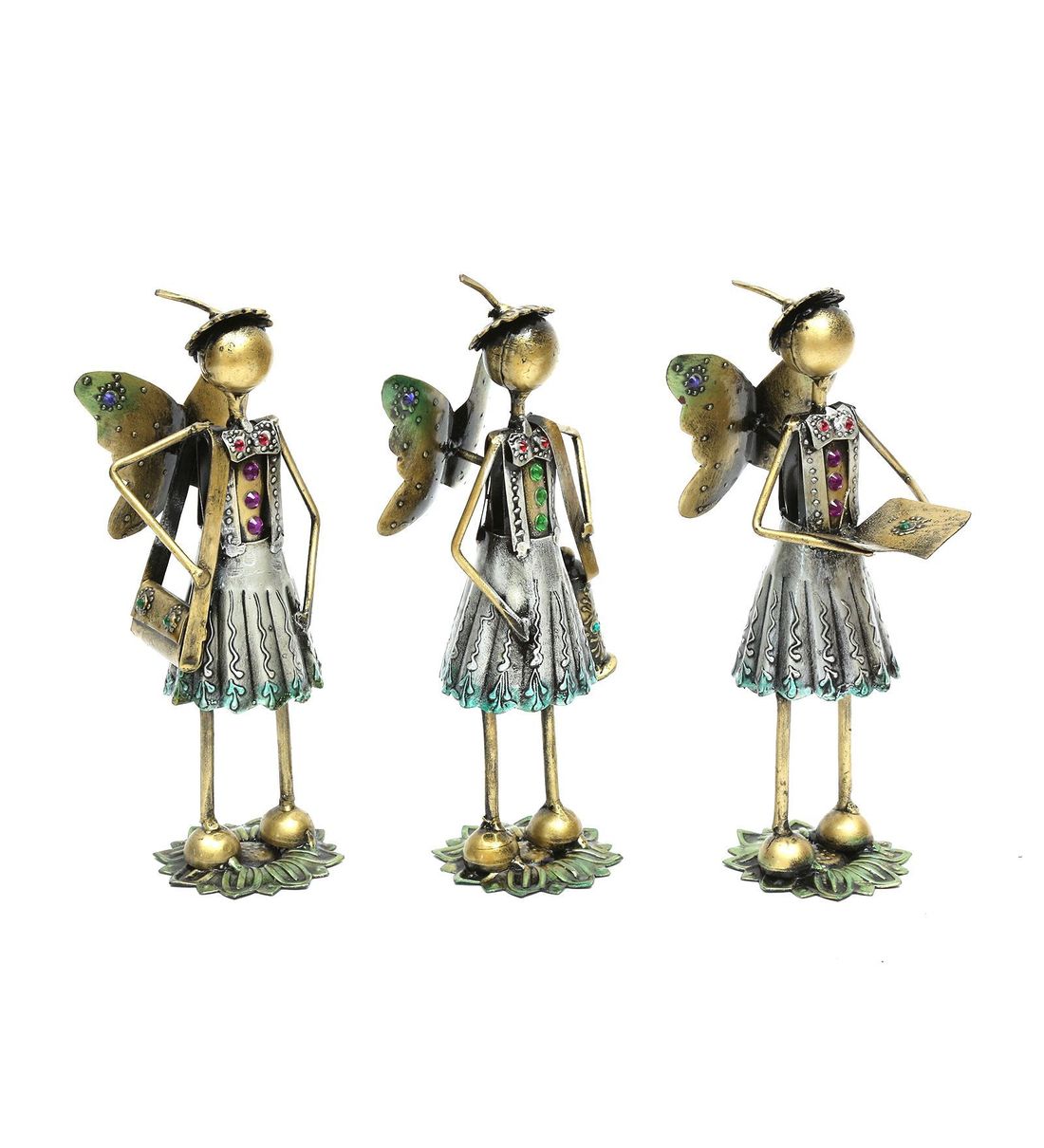 School Girl Figurine Set Of 3 table decor