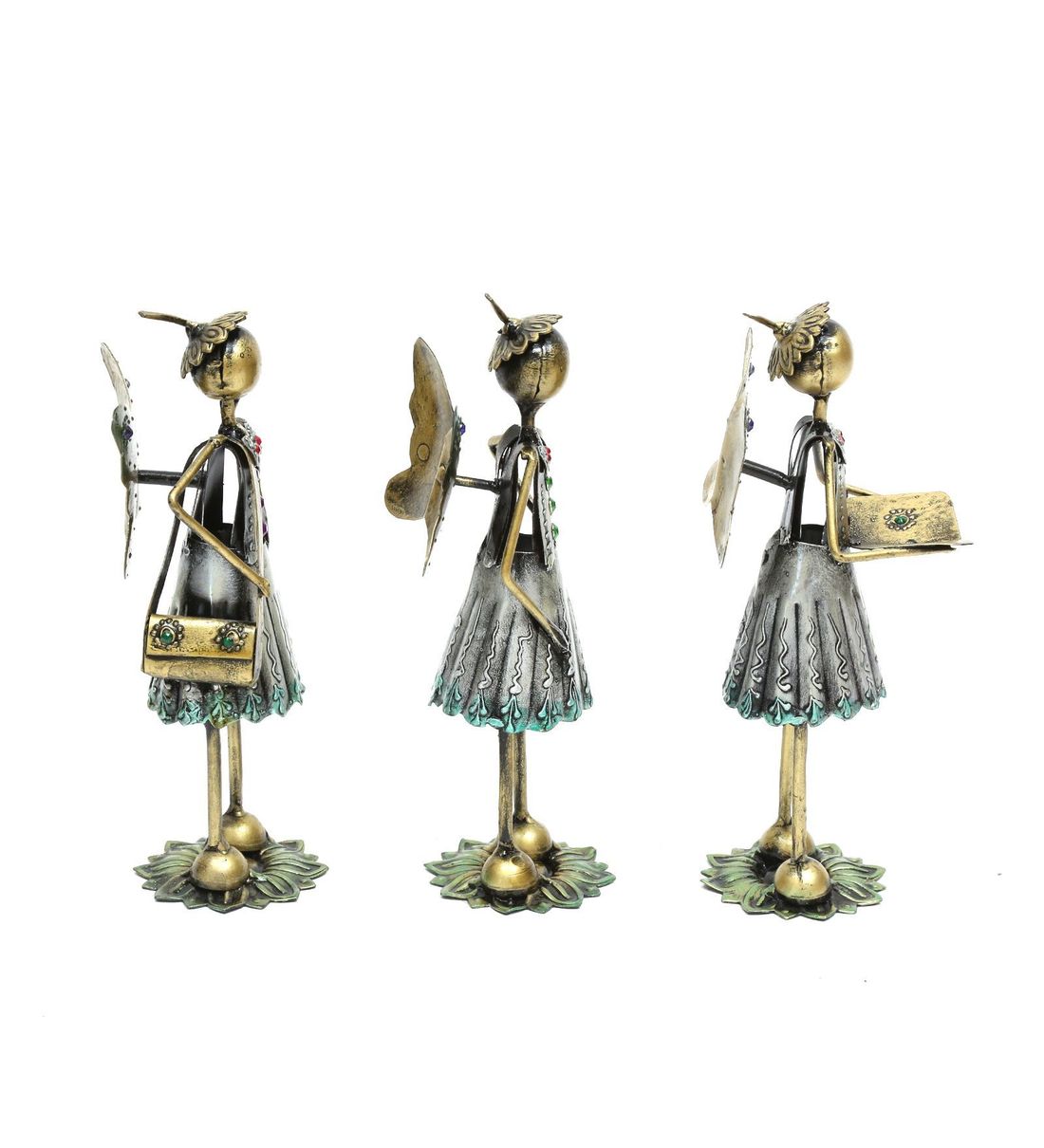 School Girl Figurine Set Of 3 table decor